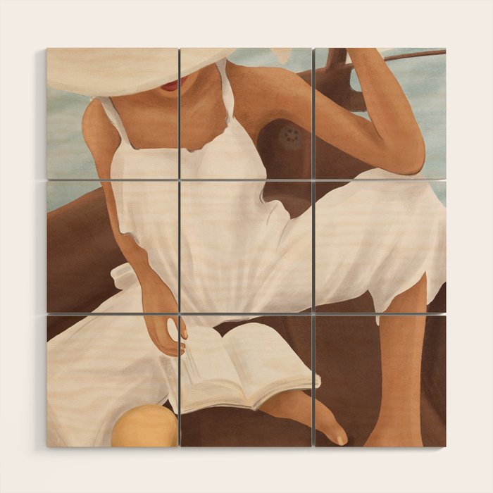 Summer Reading I Wood Wall Art Gallery Image 1