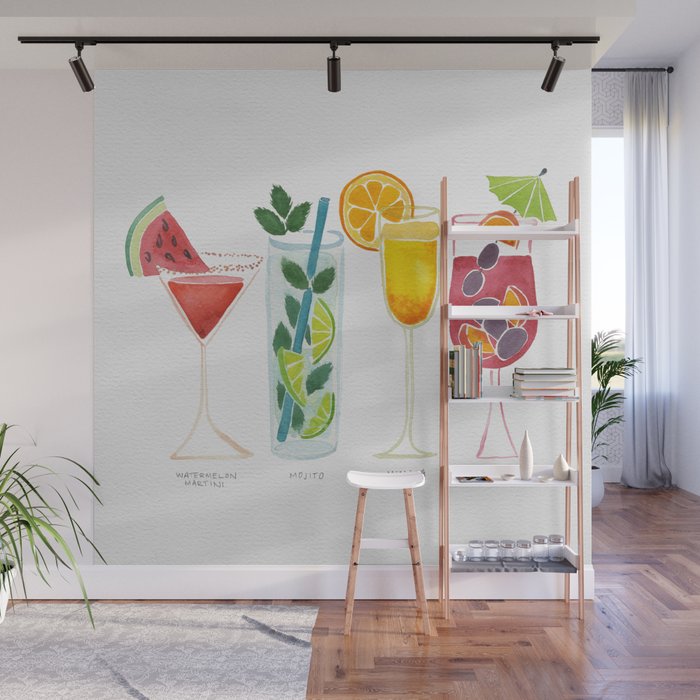 Summer Cocktail Trio Wall Mural Gallery Image 1