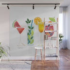 Summer Cocktail Trio Wall Mural Gallery Image 1