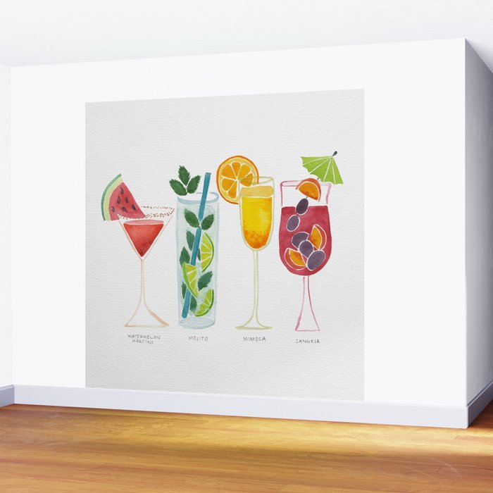 Summer Cocktail Trio Wall Mural Gallery Image 2