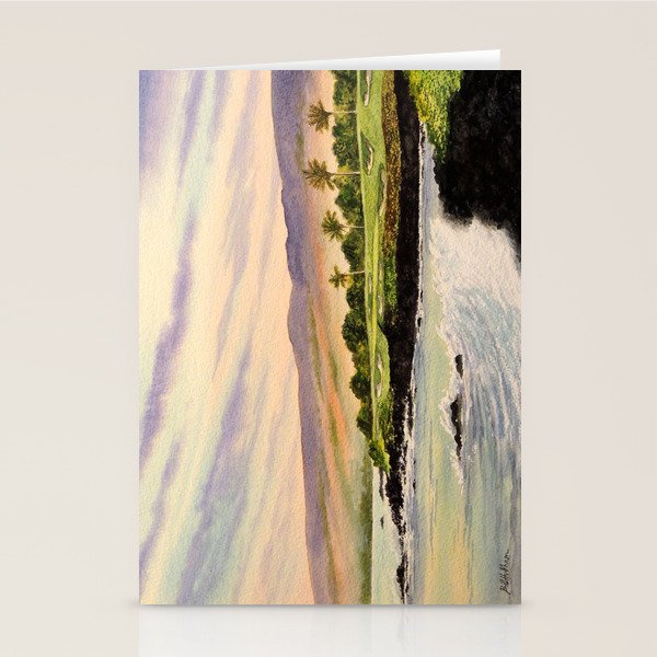 Mauna Kea Golf Course Hawaii Hole 3 Stationery Card Gallery Image 1