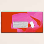 abstract pink orange minimal - imagine 3 Desk Mat Gallery Image 1