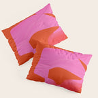 abstract pink orange minimal - imagine 3 Pillow Sham Gallery Image 3