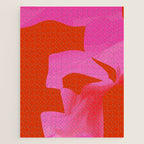 abstract pink orange minimal - imagine 3 Jigsaw Puzzle Gallery Image 1