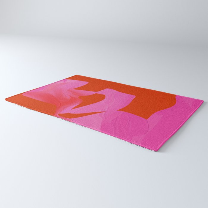 abstract pink orange minimal - imagine 3 Rug Gallery Image 3