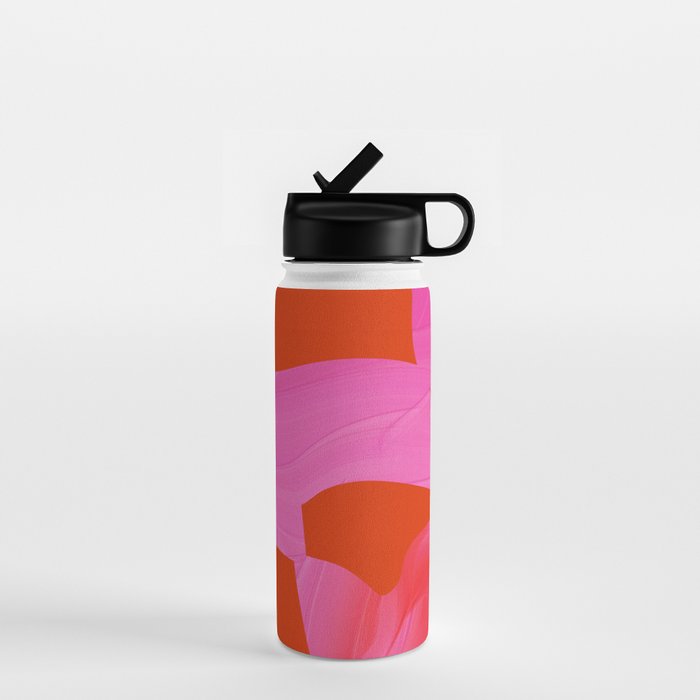 abstract pink orange minimal - imagine 3 Water Bottle Gallery Image 1
