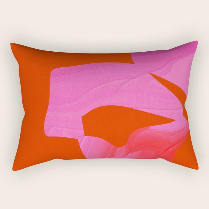 abstract pink orange minimal - imagine 3 Rectangular Pillow Gallery Image 2