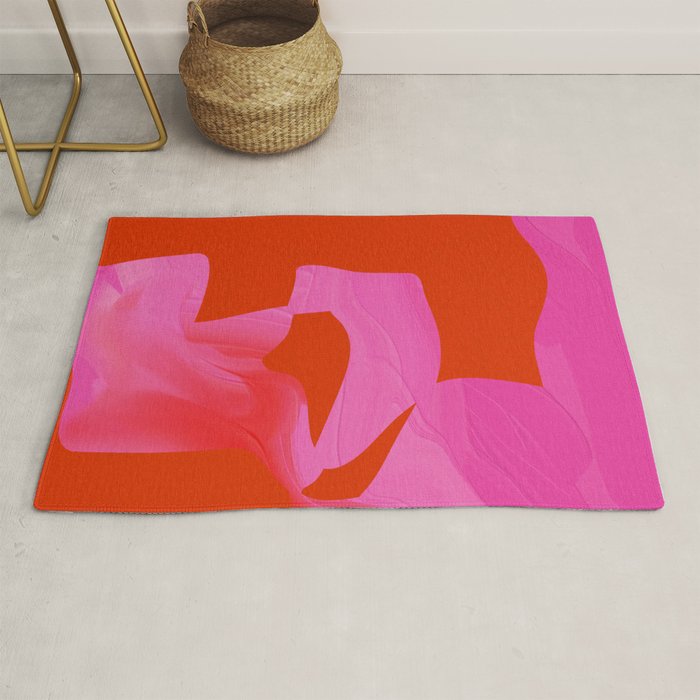 abstract pink orange minimal - imagine 3 Rug Gallery Image 1