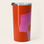 abstract pink orange minimal - imagine 3 Travel Mug Gallery Image 3