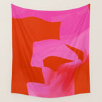 abstract pink orange minimal - imagine 3 Wall Tapestry Gallery Image 4