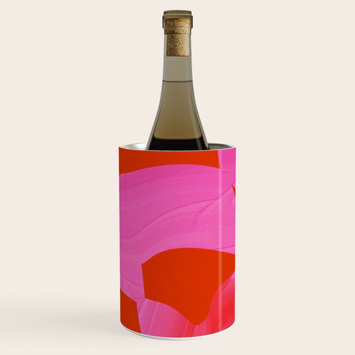 abstract pink orange minimal - imagine 3 Wine Chiller Gallery Image 1