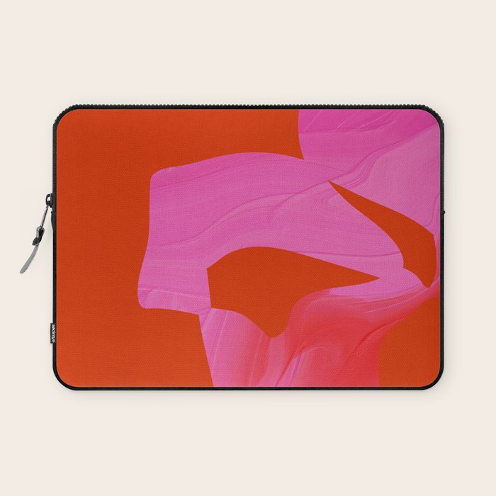 abstract pink orange minimal - imagine 3 Laptop Sleeve Gallery Image 1