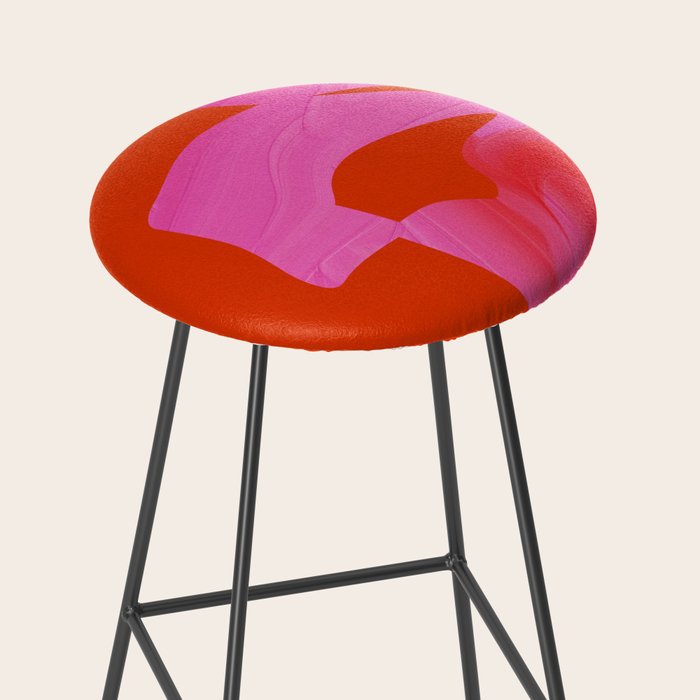 abstract pink orange minimal - imagine 3 Stool Gallery Image 2
