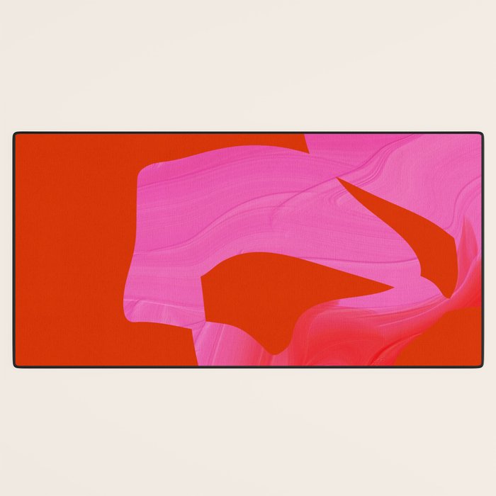 abstract pink orange minimal - imagine 3 Desk Mat Gallery Image 3