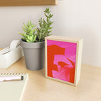 abstract pink orange minimal - imagine 3 Mini Art Print Gallery Image 2