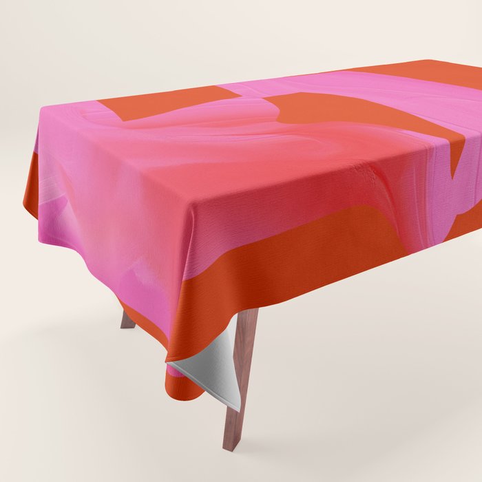 abstract pink orange minimal - imagine 3 Tablecloth Gallery Image 1