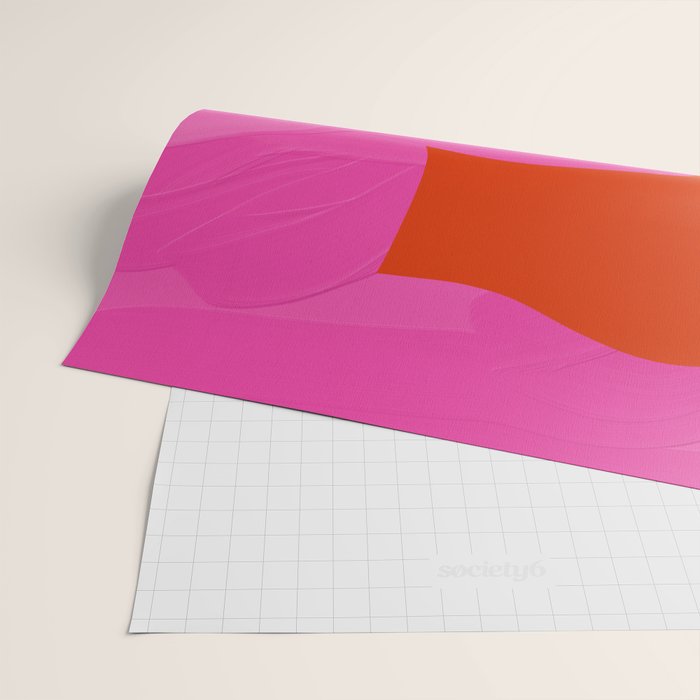 abstract pink orange minimal - imagine 3 Wrapping Paper Gallery Image 2