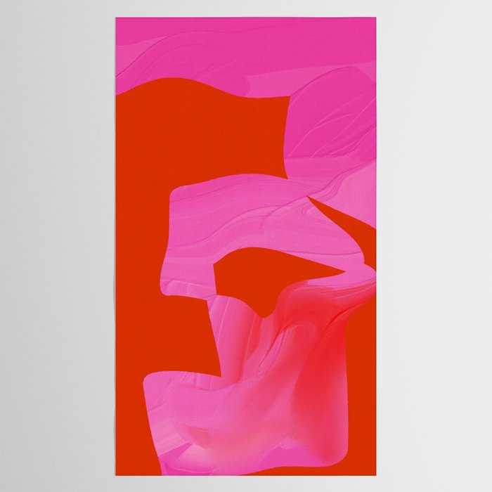 abstract pink orange minimal - imagine 3 Tablecloth Gallery Image 2