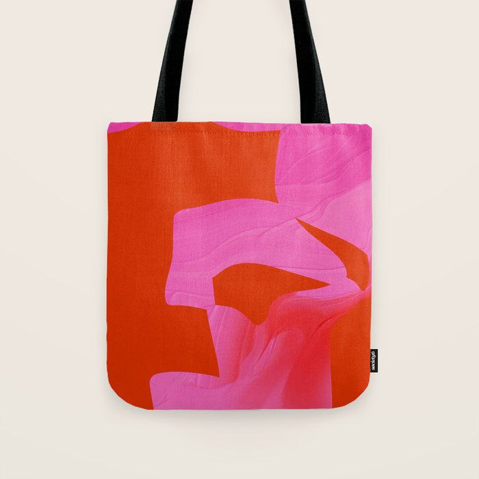 abstract pink orange minimal - imagine 3 Tote Bag Gallery Image 1