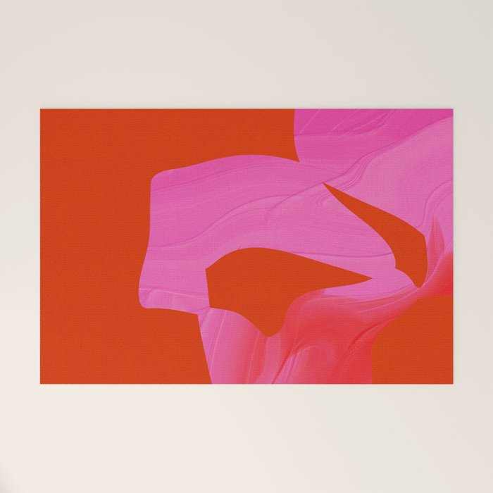 abstract pink orange minimal - imagine 3 Welcome Mat Gallery Image 1