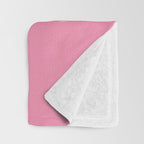 Flying Swans Illustration - Pink Sky with Clouds and Stars Throw Blanket Gallery Image 3