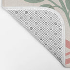Vintage Pink Rose Bouquets with Ribbon Bows on Cream Bath Mat Gallery Image 2