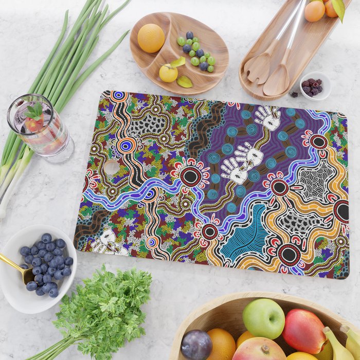 Authentic Aboriginal Art - Discovering Your Dreams Cutting Board Gallery Image 2