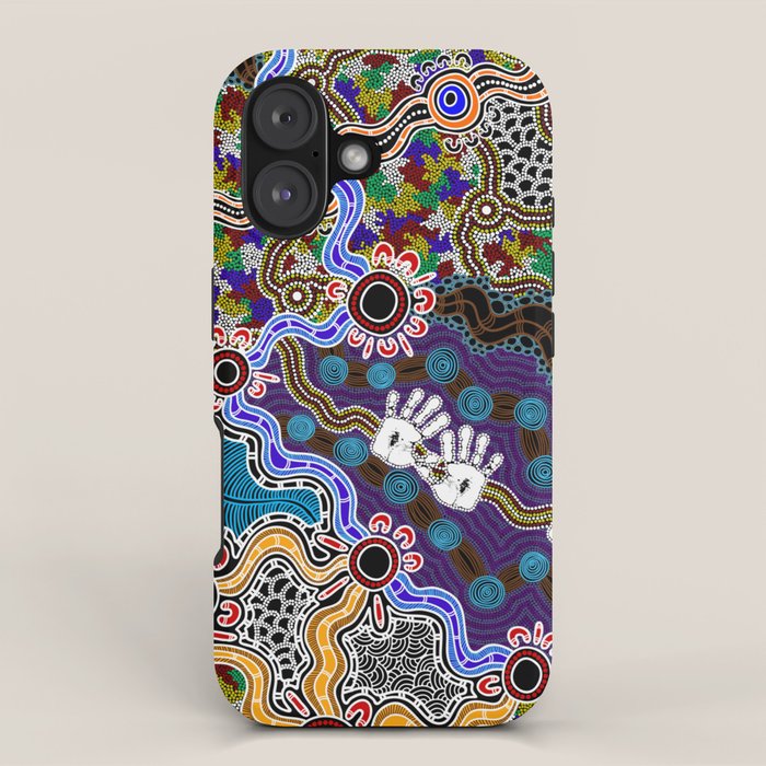 Authentic Aboriginal Art - Discovering Your Dreams iPhone Case Gallery Image 1