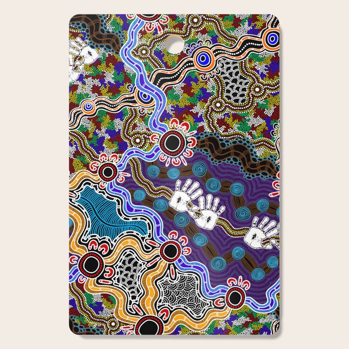 Authentic Aboriginal Art - Discovering Your Dreams Cutting Board Gallery Image 1