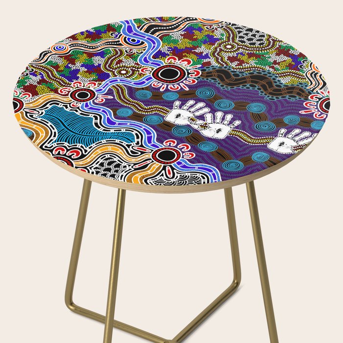 Authentic Aboriginal Art - Discovering Your Dreams Side Table Gallery Image 2