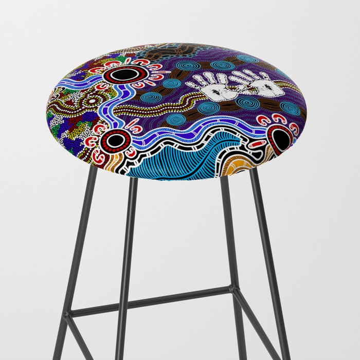 Authentic Aboriginal Art - Discovering Your Dreams Stool Gallery Image 2
