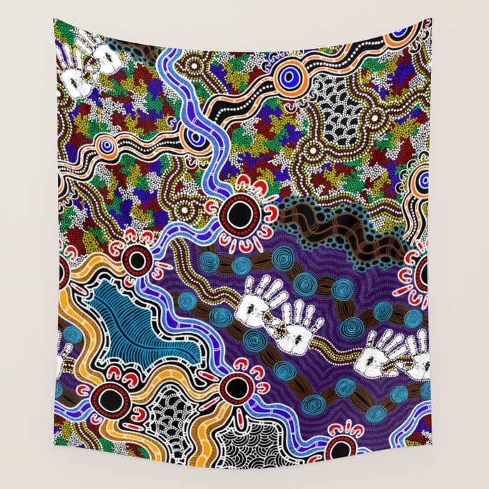 Authentic Aboriginal Art - Discovering Your Dreams Wall Tapestry Gallery Image 1