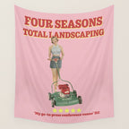 Four Seasons Total Landscaping (Pink) Wall Tapestry Gallery Image 4