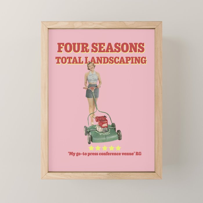 Four Seasons Total Landscaping (Pink) Mini Art Print Gallery Image 1