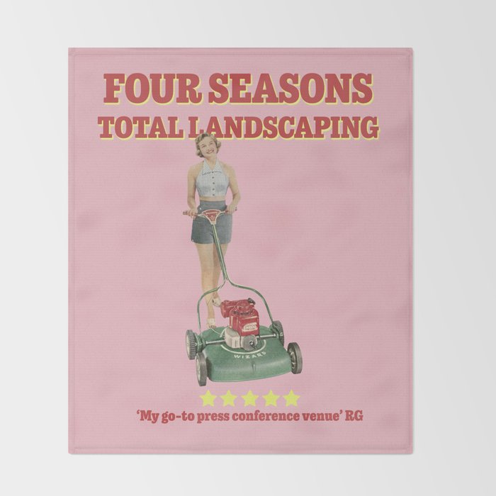 Four Seasons Total Landscaping (Pink) Throw Blanket Gallery Image 2
