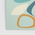 Mid Century Modern Abstract Shapes 8 in Aqua, Orange, Cream and Turquoise Poster Gallery Image 3