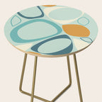 Mid Century Modern Abstract Shapes 8 in Aqua, Orange, Cream and Turquoise Side Table Gallery Image 2