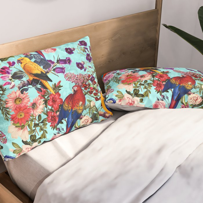 Floral and Birds XI Pillow Sham Gallery Image 2