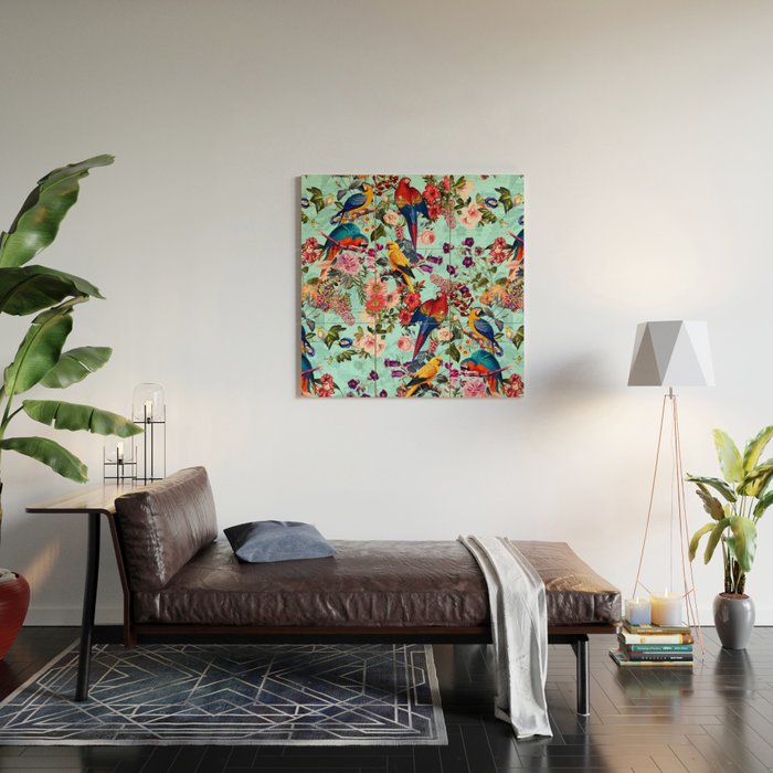 Floral and Birds XI Wood Wall Art Gallery Image 2
