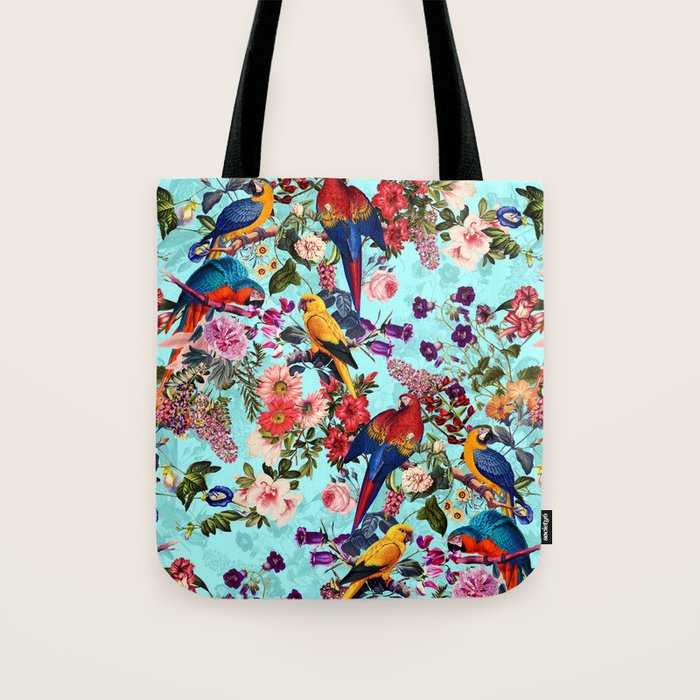 Floral and Birds XI Tote Bag Gallery Image 1
