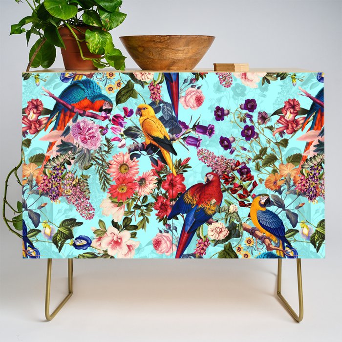 Floral and Birds XI Credenza Gallery Image 1