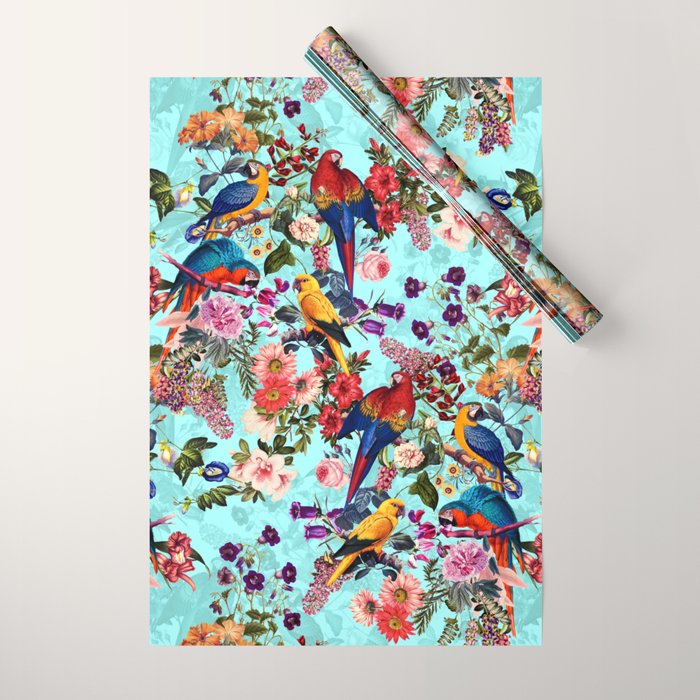 Floral and Birds XI Wrapping Paper Gallery Image 1