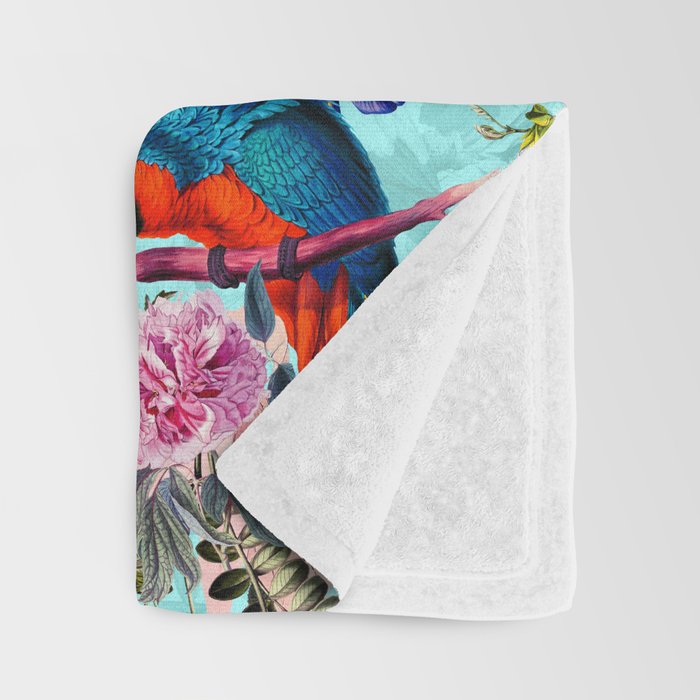Floral and Birds XI Throw Blanket Gallery Image 3