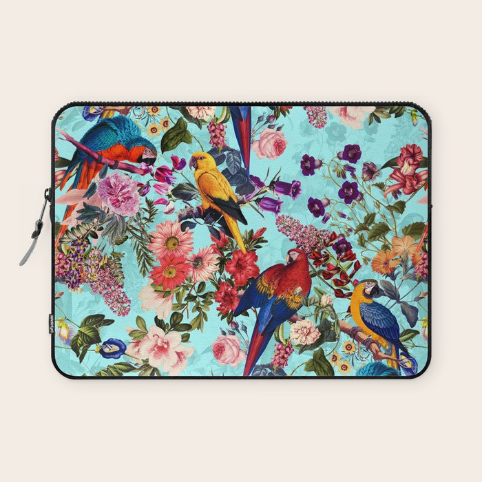 Floral and Birds XI Laptop Sleeve Gallery Image 1