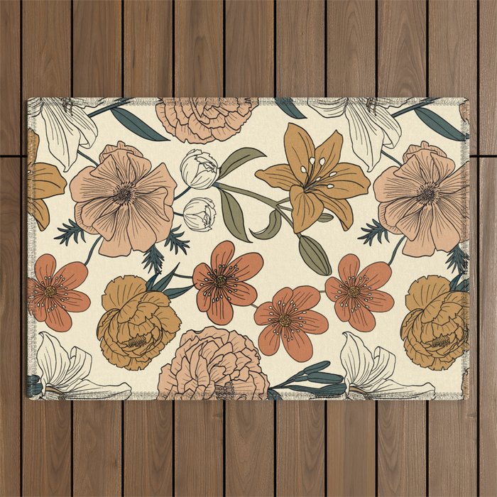 Spring Floral Mood Outdoor Rug Gallery Image 1