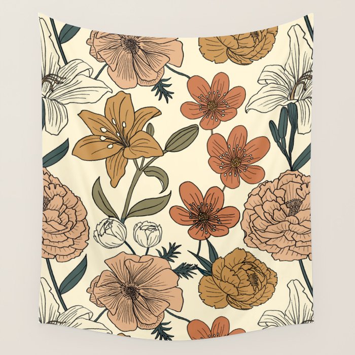 Spring Floral Mood Wall Tapestry Gallery Image 4