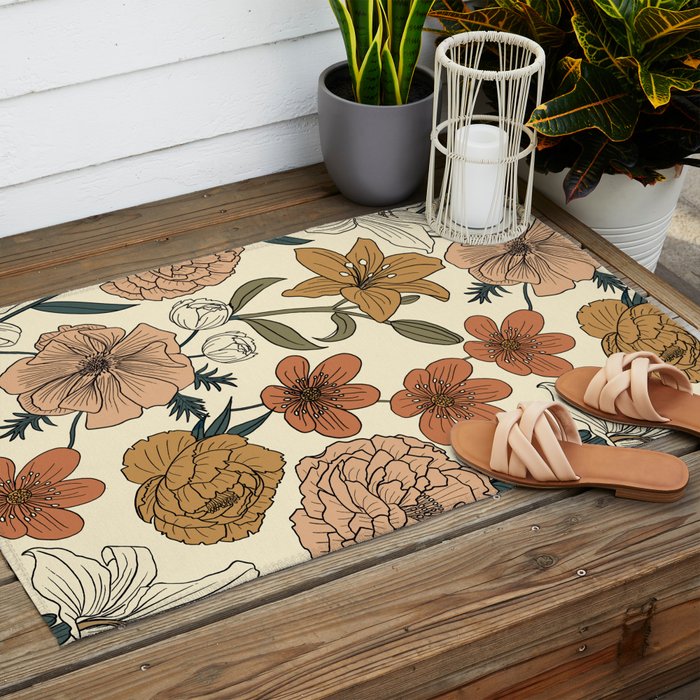Spring Floral Mood Outdoor Rug Gallery Image 2