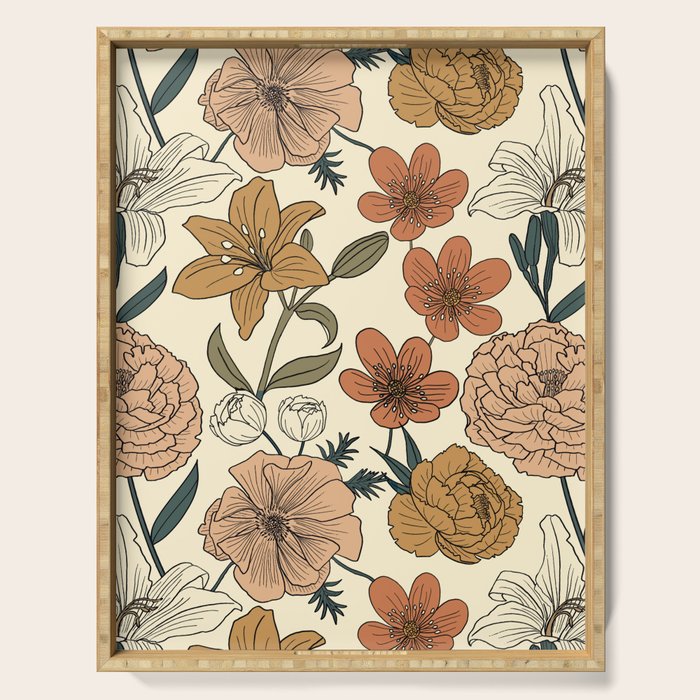 Spring Floral Mood Serving Tray Gallery Image 1