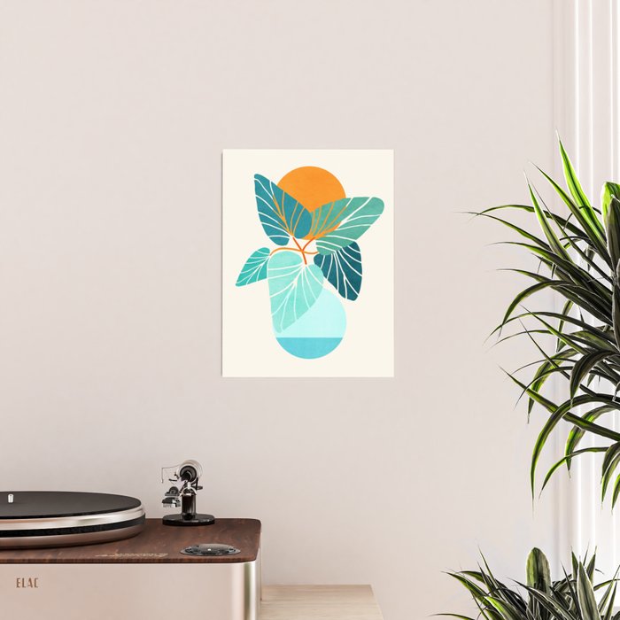 Tropical Symmetry Retro Botanic Poster Gallery Image 2