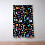 Dinosaur Astronauts In Outer Space Window Curtain Gallery Image 3